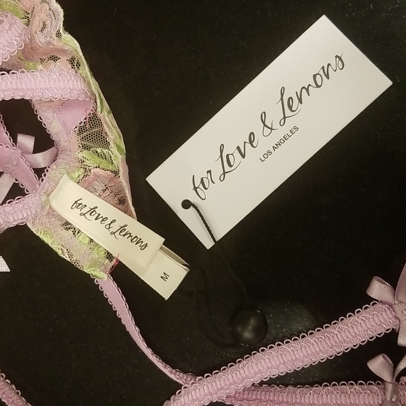 💕FOR LOVE AND LEMONS💕 Berry Garter Belt ~ Lavender Medium M NWT - Picture 13 of 16